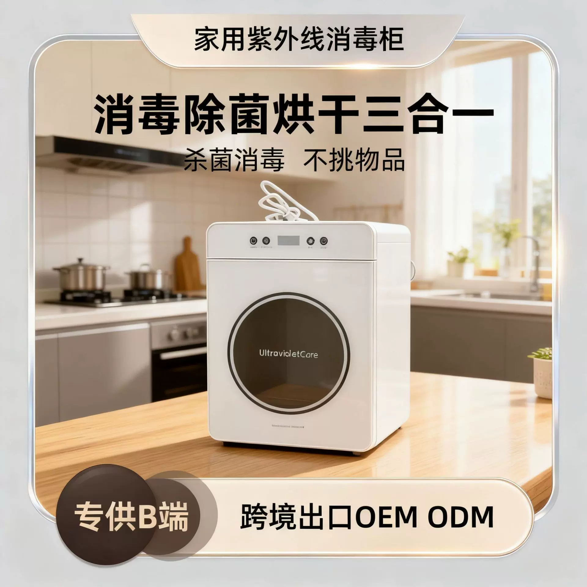 办公室专用水杯茶杯茶具消毒柜20L紫外线二合一除菌带烘干智能