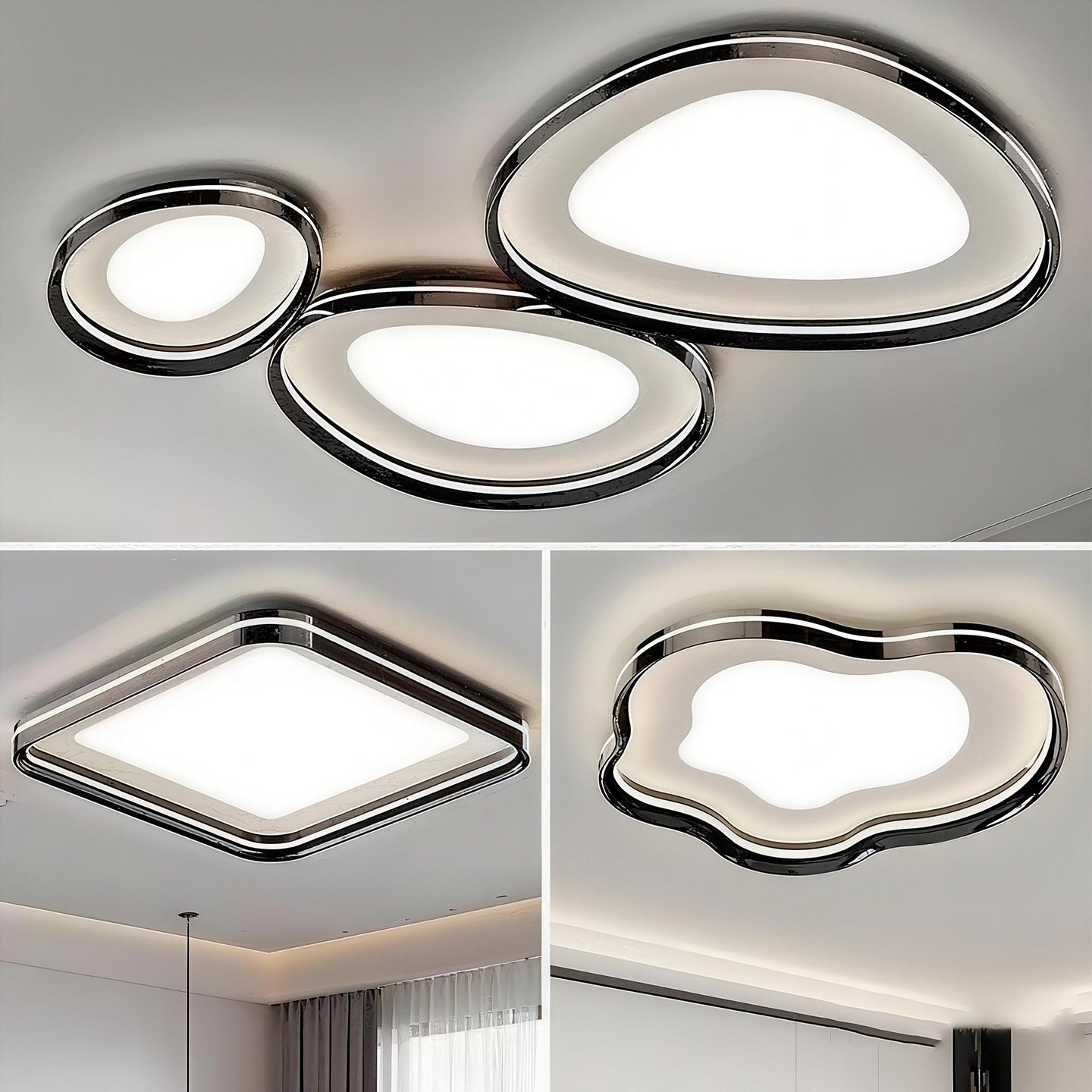 Grand View Garden Italia minimalista sala de estar nueva luz de lujo de lujo de alto nivel de guijarro sala de protección de ojos luz principal 703L