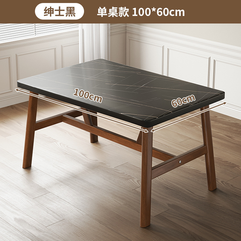 Solid Wood Dining Table, Commercial Dining Table, Small Household Table and Chair Set, Rectangular Simple Rental House, Fast Food