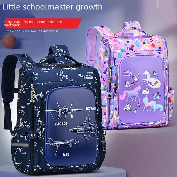 New Sesame Baby Cartoon School Bag for Primary School Students Male 1-3 Grade All-In-One Open Large Capacity Children's Bag