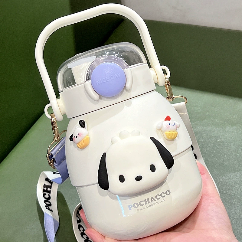 Sanrio, стекло, детская соломинка нержавеющая сталь со стеклом, коллекция 2023