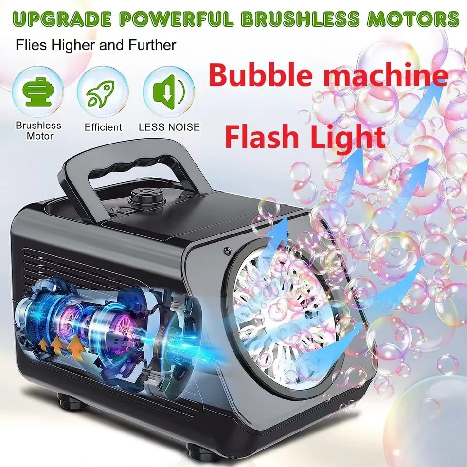 Máquina de Burbujas Automática de Mano con Luces de Plástico para Fiestas al Aire Libre image 4