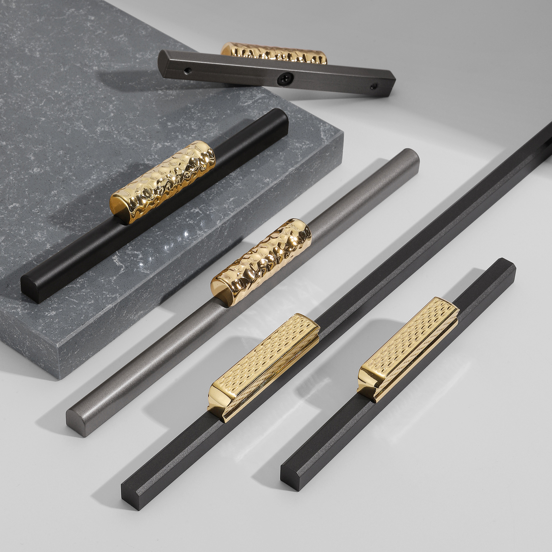 現代簡約櫃門加長拉手黑色金色簡約抽屜櫥櫃酒櫃家具五金門把手