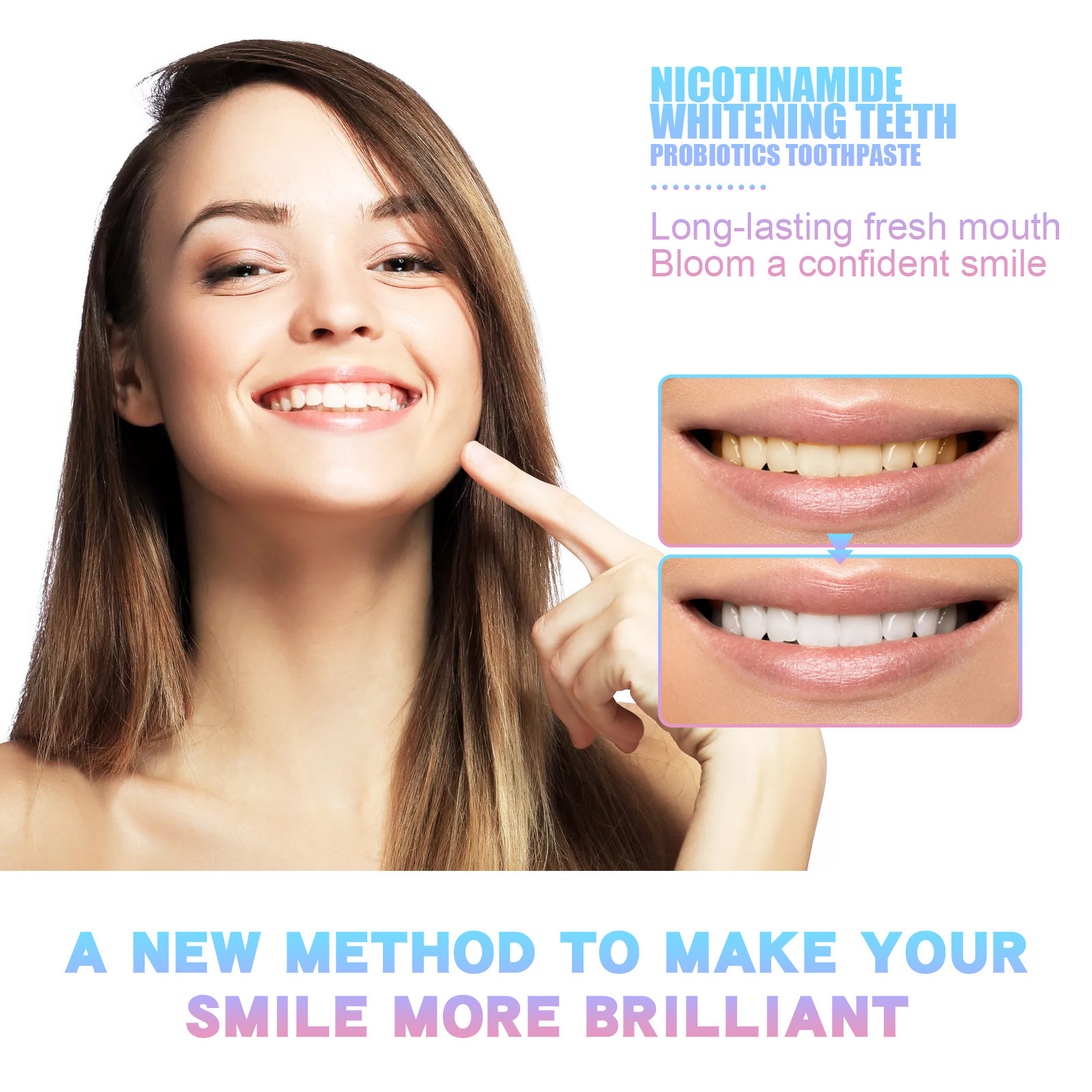 EELHOE Niacinamide per pulire macchie, odori orali, sbiancamento dei denti e dentifricio per la cura della bellezza_voghion.com