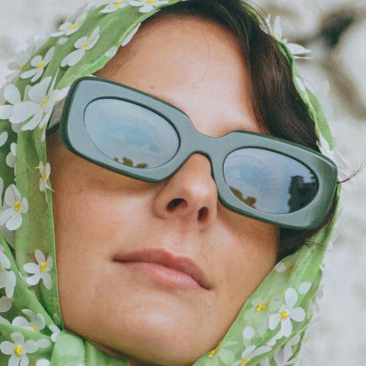 50g Weight Full Frame Glasses Structure Sunglasses Classification Ac, UV400 Protection Lens Material Square Glasses Style Fashion Solid Color Ac UV400 Protection Square Full Frame Women's Sunglasses