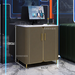 Stainless Steel Light Luxury Leather Ktv Karaoke Cabinet Bar Club Box Karaoke Stage Amplifier Audio Equipment Cabinet