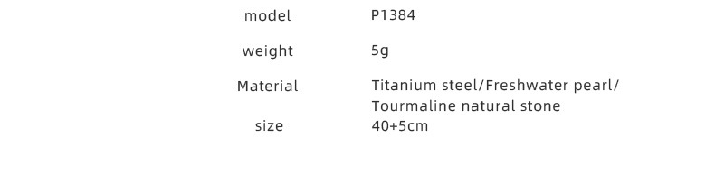 Elegant Geometric natural stone Pearl Titanium Steel Necklace 1 Piece