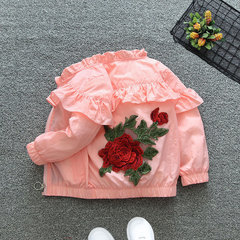 Women's thin jacket spring and autumn top for big and middle children 2024 new children's fashion jacket for little girls spring open jacket