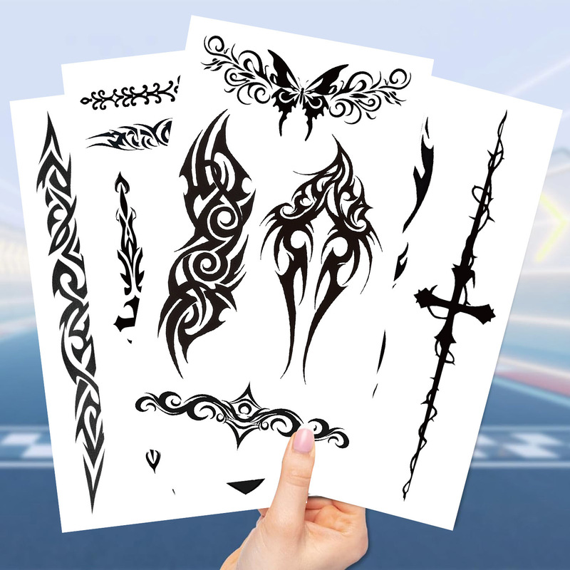 10 pc/pack tribal tattoo stickers temporary waterproof arm tattoo stickers party party face fun stickers wholesale