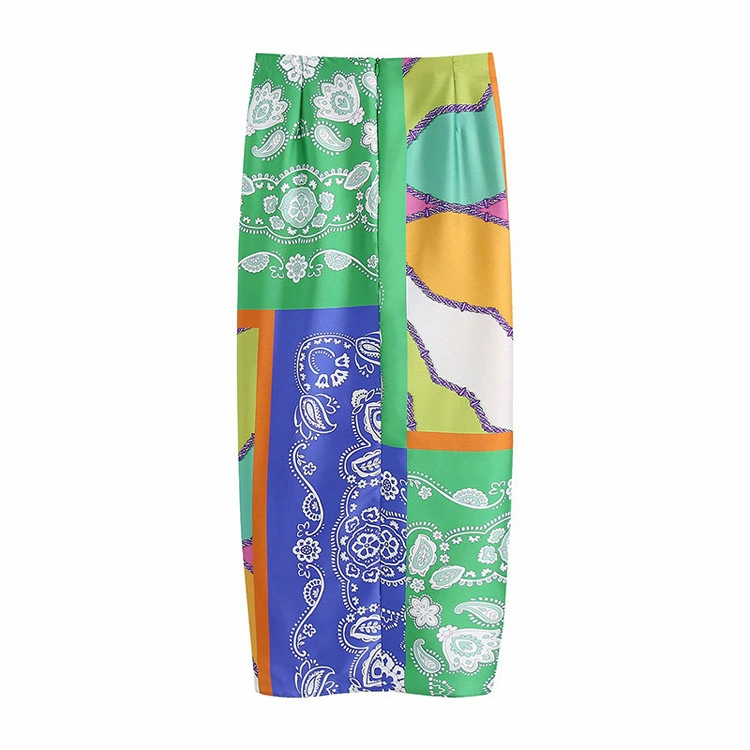 Внешняя торговля, женская юбка с принтом в этническом стиле, новинка лета 202, юбка для отдыха, юбка на море, атмосфера