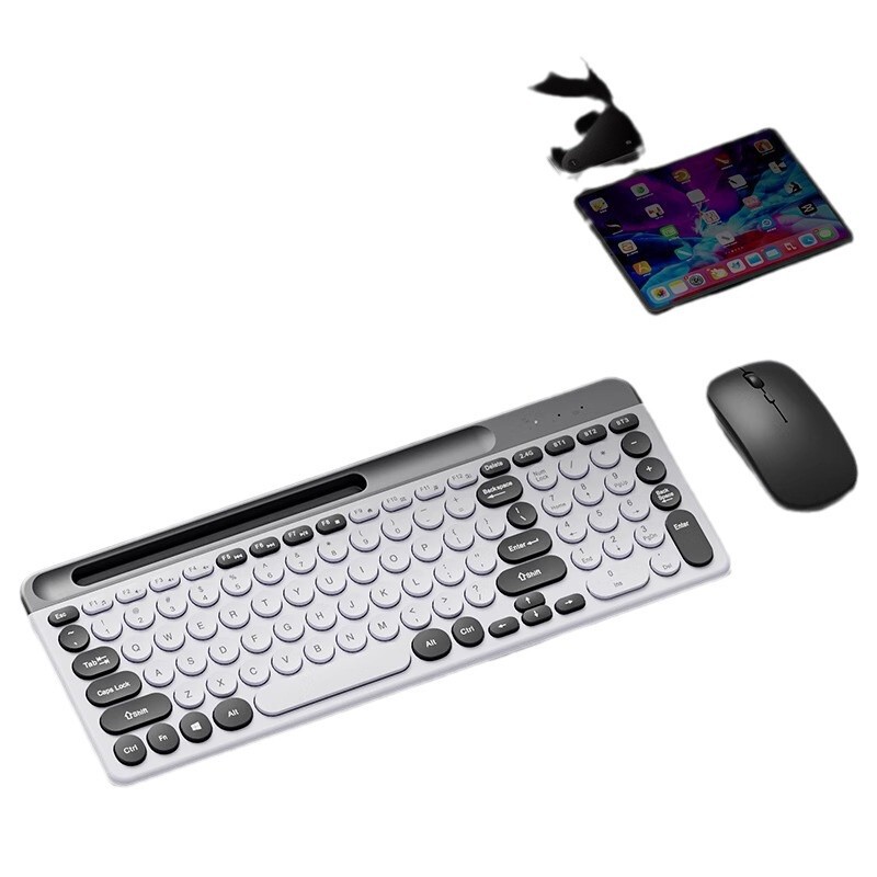Bluetooth ワイヤレスサイレントラウンドキーカードスロットキーボード携帯電話ラップトップ ipad タブレット USB コンボに適しています|undefined