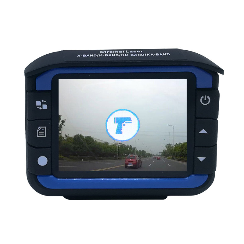 Cross-Border Factory Direct Sales Two-In-One Dashcam Electronic Dog Car-Mounted Radar Speed Detector Bilingual in English and Russian