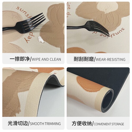 Kitchen countertop drain mat, bowl and plate drying mat, wine tea table, absorbent cup mat, fresh air, no-wash insulation mat
