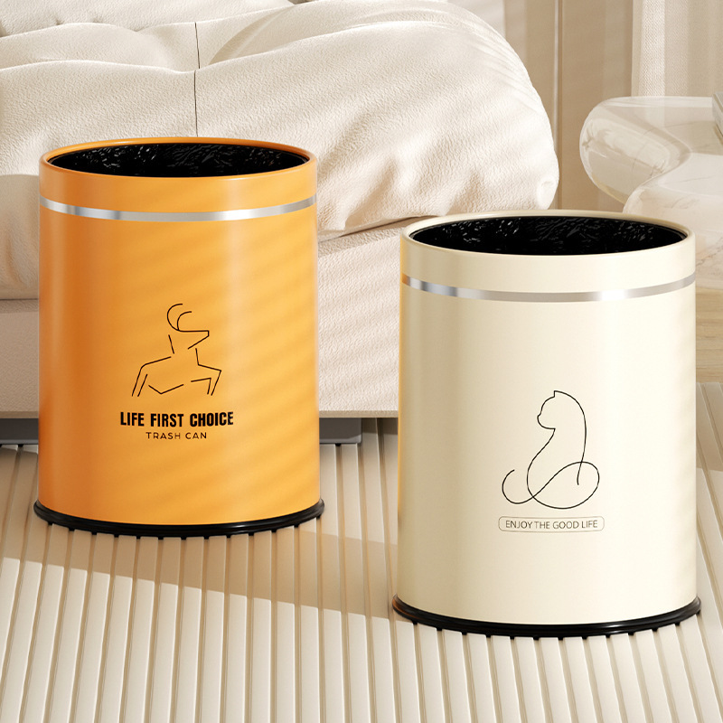 High-looking trash can household 2023 new living room modern simple sanitary bucket large capacity toilet paper basket High-looking trash can household 2023 new living room modern simple sanitary bucket large capacity toilet paper basket