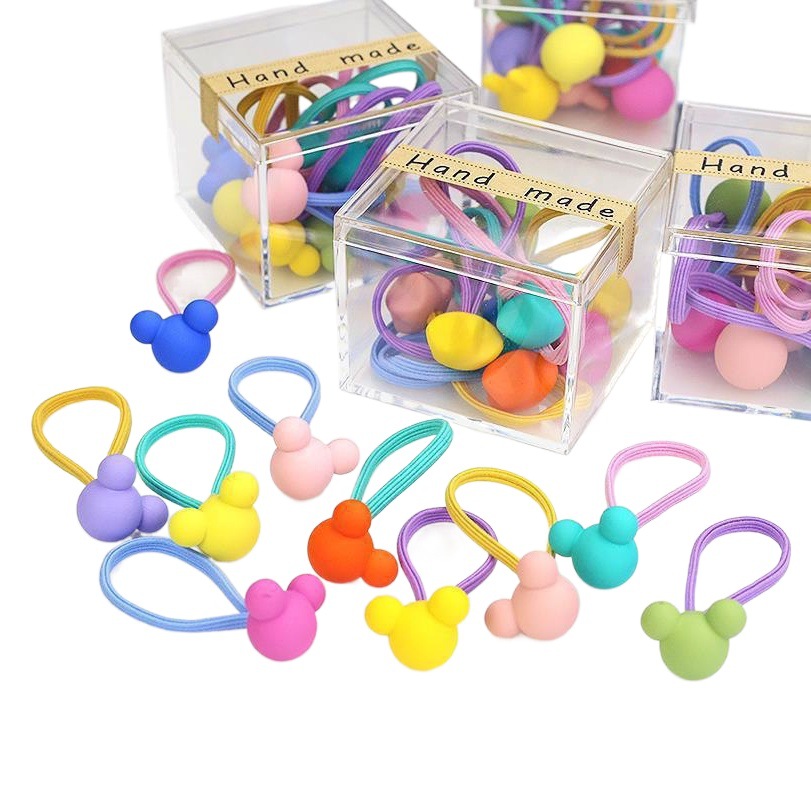 Alta cuerda de Pelo elástico lazo del pelo del bebé banda de goma niños banda de pelo Niños Accesorios para el cabello color caramelo cuerda de pelo niñas tocado