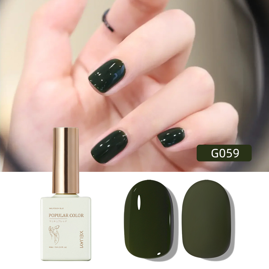 Solid color new white nail polish gel naked through nail shop special high nail polish lasting firm factory wholesale