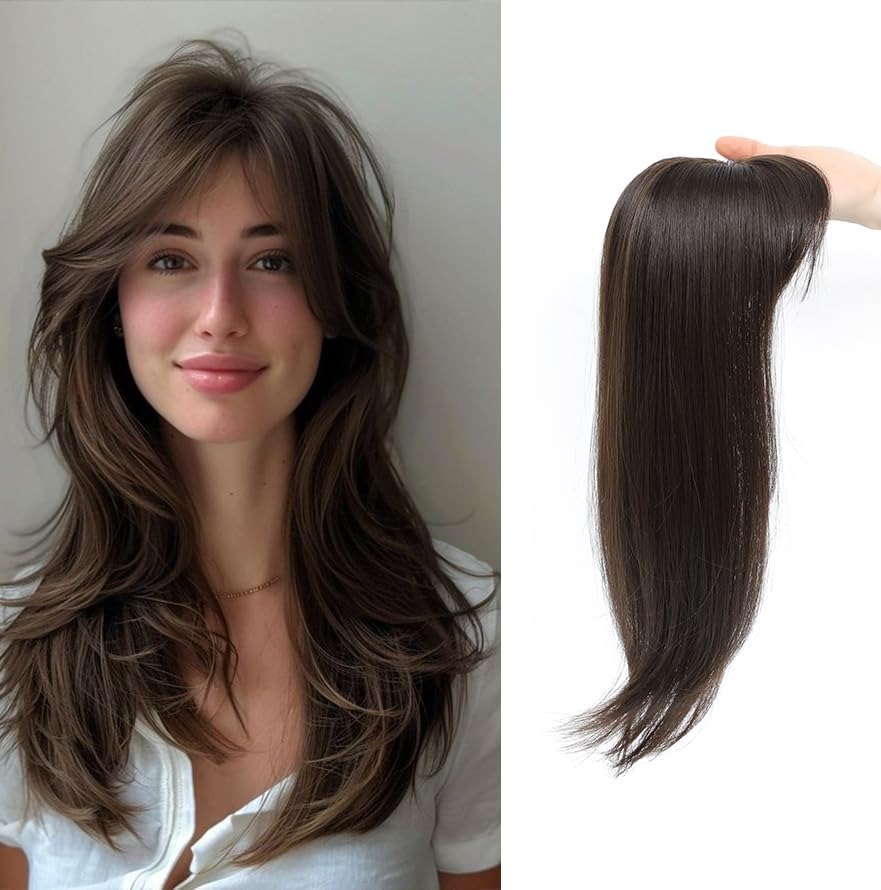 Pruik 360° 3D haarverlenging met natuurlijke, pluizige haarclip, haarverlenging met pony, haarclip voor dames, haarreparatieblok_voghion.com