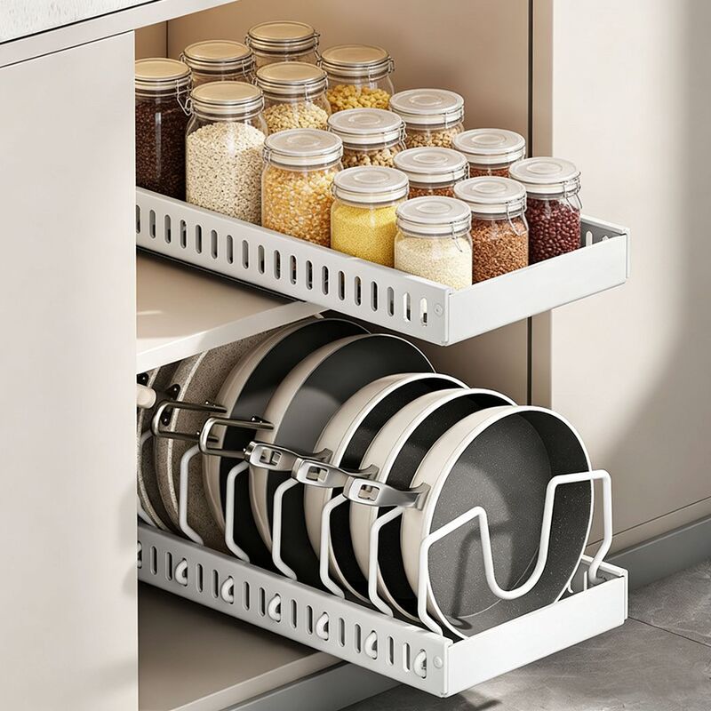 Adjustable Pot Storage Rack Kitchen Pull-Out Storage Rack Cabinet Organizer Countertop Dish Rack Pot Lid Rack Pot Rack Adjustable Pot Storage Rack Kitchen Pull-Out Storage Rack Cabinet Organizer Countertop Dish Rack Pot Lid Rack Pot Rack