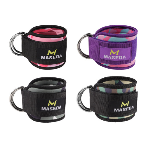 Ankle straps camouflage fitness D ring weight-bearing straps gantry ankle buckle tension rope accessories yoga wholesale