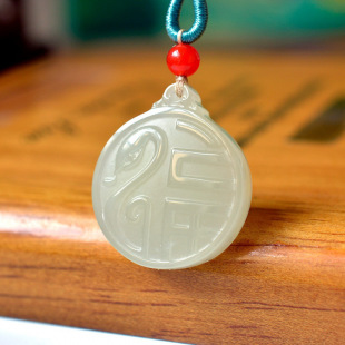 Ha Natural Hetian Jade Zodiac Snake Jade Pendant Qinghai Material Fortune Pendant Necklace Jade Pendant