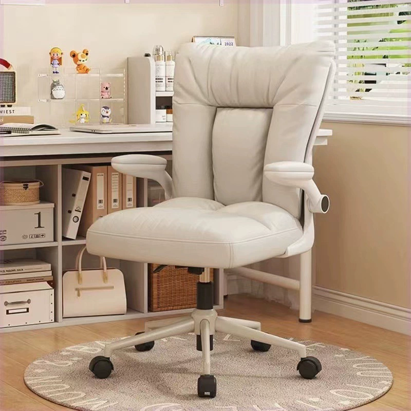 Компьютерное кресло для домашнего использования, кресло для макияжа в спальне для девочек, сиденье со спинкой для длительного сидения в общежитии, регулируемое вращающееся кресло для торговли.