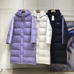 25冬季NERDY男女款情侣款后背反光字母学院风连帽羽绒服外套