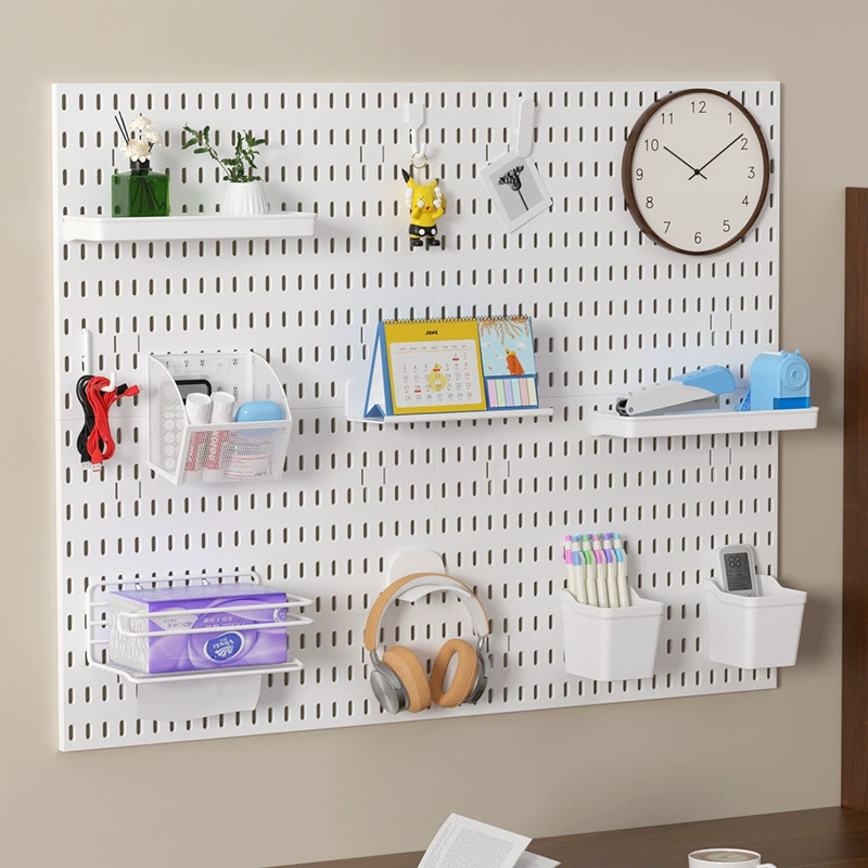 Перфорированная настенная полка для хранения и демонстрации, крючок для подвешивания без сверления, набор аксессуаров для DIY.