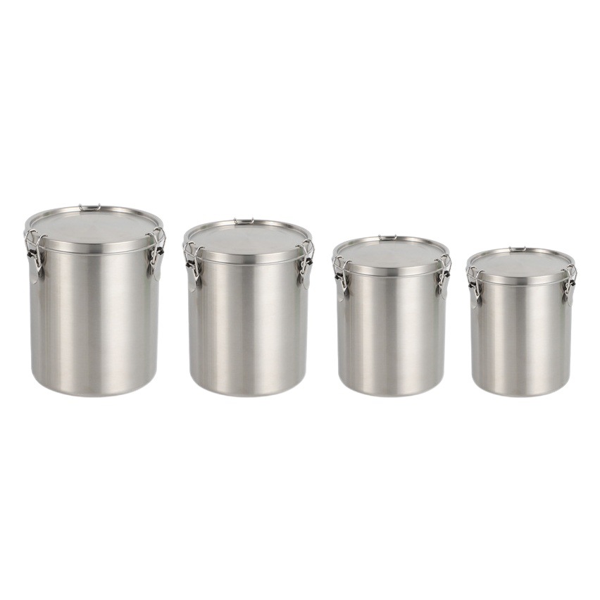 Tarro de almacenamiento de acero inoxidable té sellado jarra de almacenamiento de cocina caja de almacenamiento de granos jarra de grado alimenticio