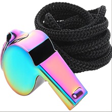 W 53372 Stainless steel whistle with lanyard ���P䓎��K����