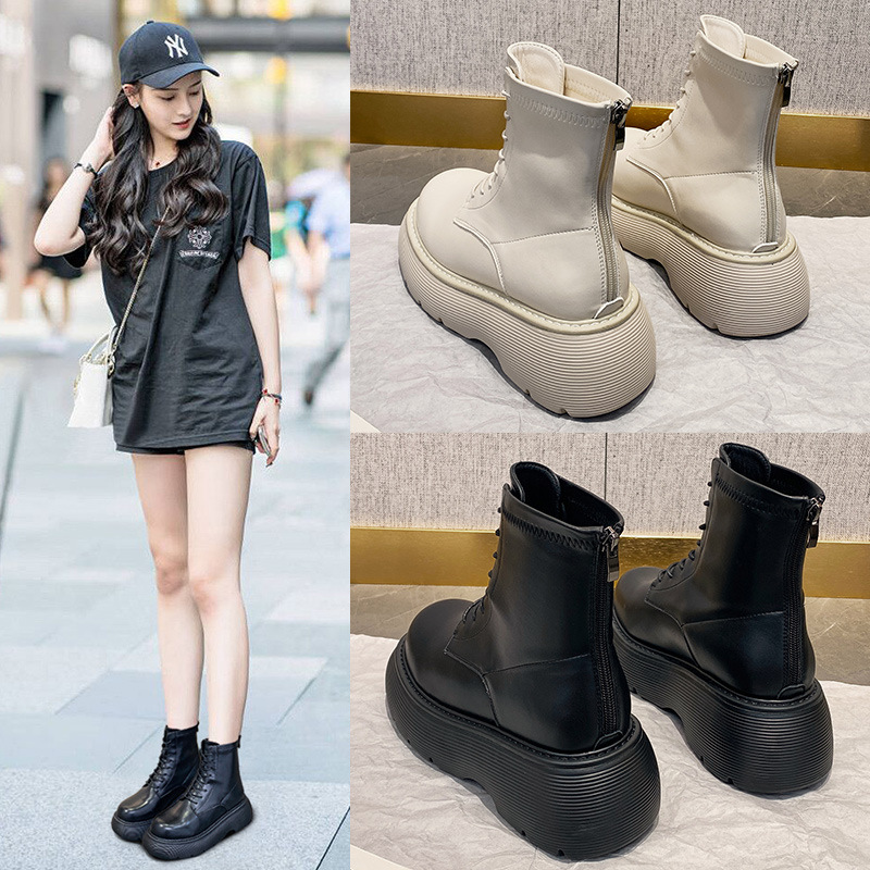 Martin Boots 2022 New Women's Shoes Spring and Autumn Single Boot Versatile Popular Thick Sole Spring English Short Boot Trend