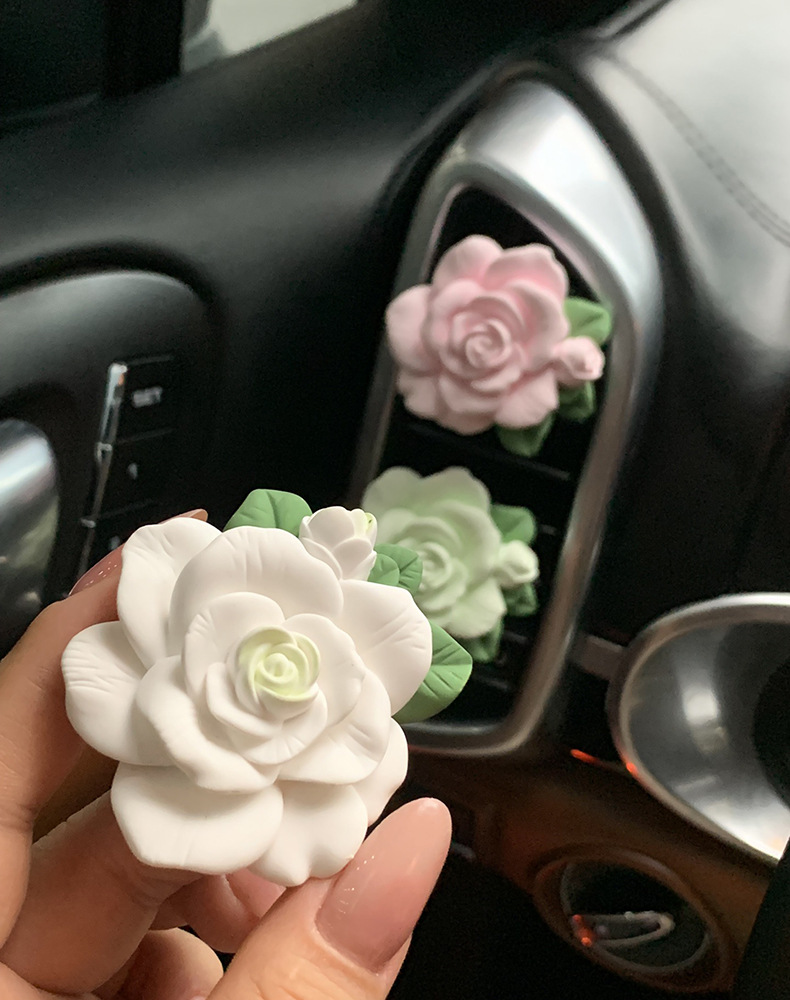 Air outlet gypsum aromatherapy car perfume ornaments car air conditioner diffuser stone fragrance car aromatherapy decorations