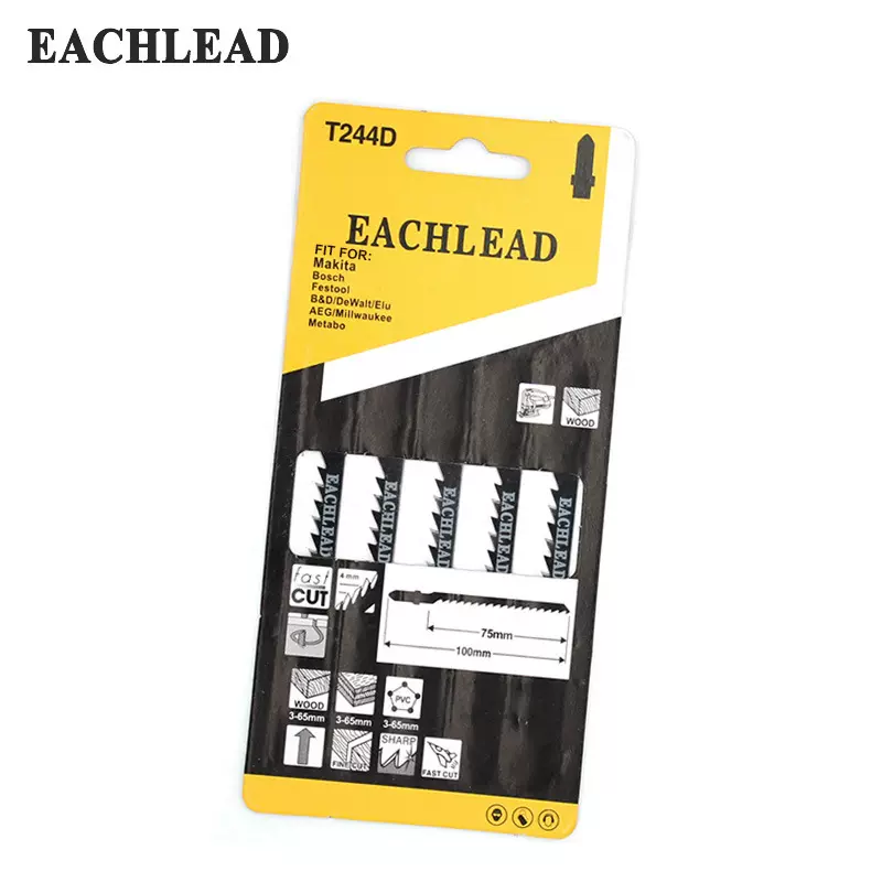 亿川T244D曲线锯条 木材 板材曲线切割快速型磨齿锯条 一卡5支装