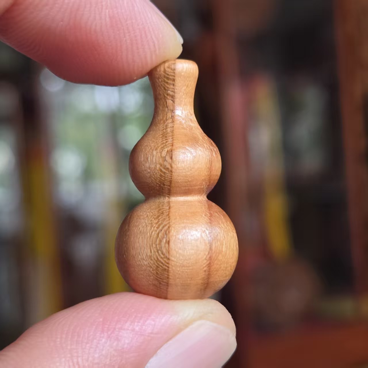纯天然桃木小葫芦小花瓶桃木雕刻diy葫芦钥匙扣桃木葫芦门帘原料