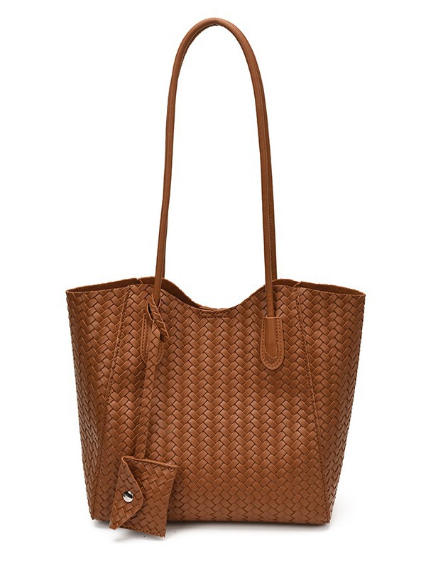 Bolso de mujer 2026 nuevo estilo transfronterizo de alta calidad tejido de moda canasta de verduras de hombro bajo la axila bolso de madre