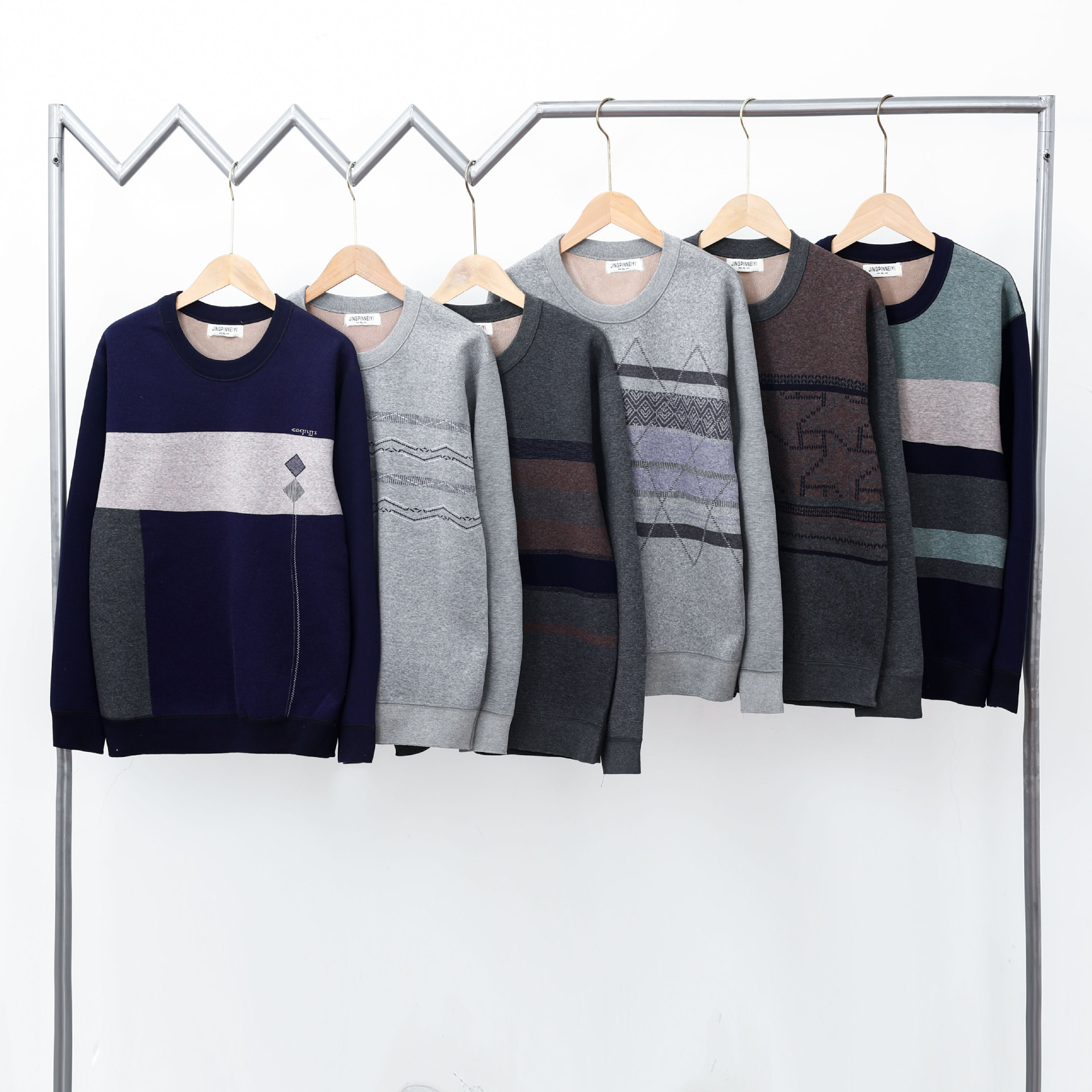 Middle-aged and old youth jacquard thermal underwear men's polar fleece plus velvet padded cotton suit autumn clothes autumn pants a generation of hair