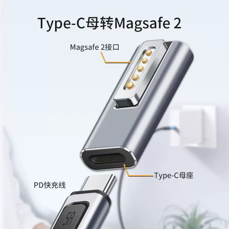 Type-C Мать Передача MagsaFe 2 Ротор PD обман ротор головка для зарядки MacBook ноутбук