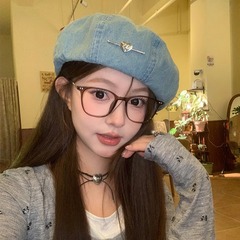 日本のレトロなデニムベレー帽レディース韓国スタイル多用途ファッション顔見せ小さなペインターハット八角形帽子 2025 新しいスタイル