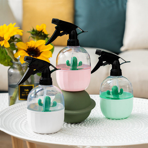 Fresh Nordic style cactus watering bottle gardening spray bottle 500ml small spray disinfection candy color flower watering kettle