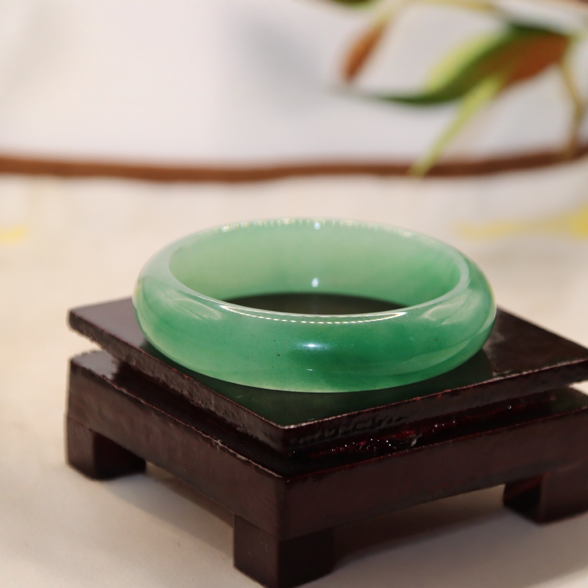 天然巴西进口东陵玉手镯晴水苹果绿东陵玉女镯子手环手镯美人镯