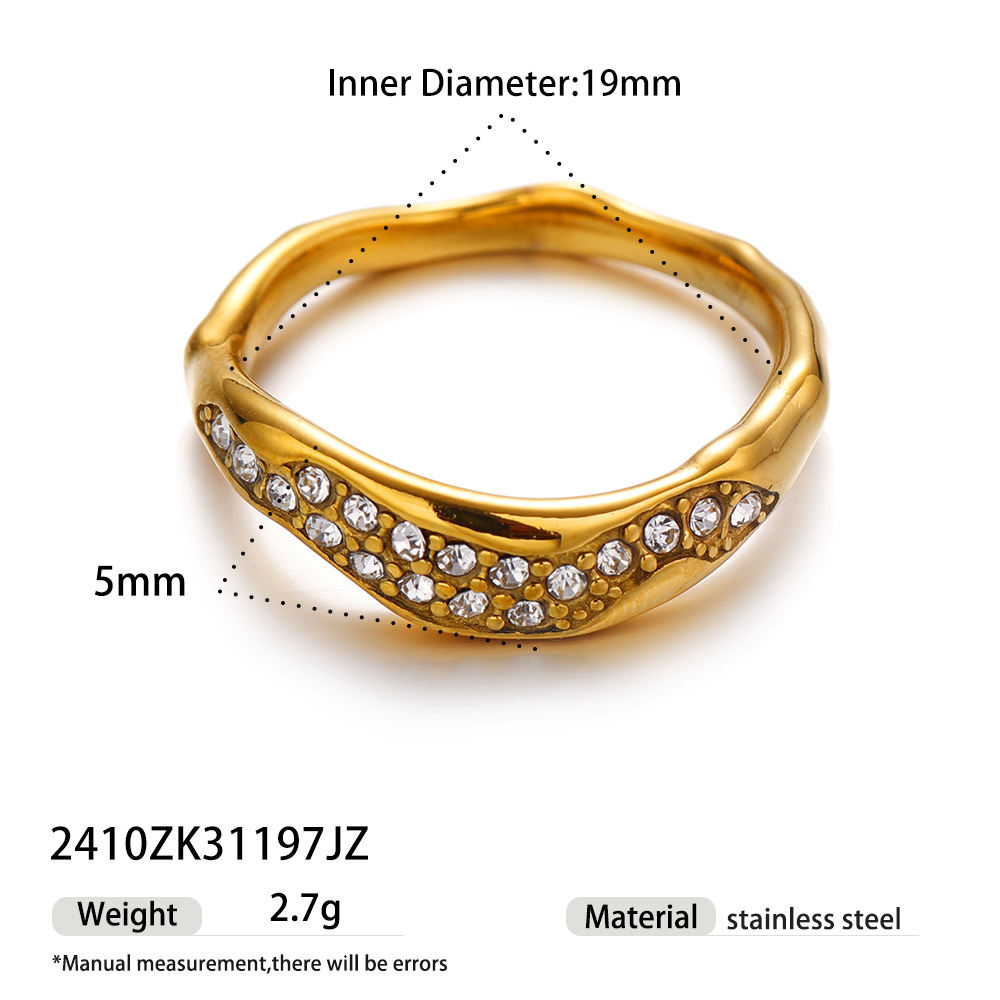 Collar de acero inoxidable de la UE y los Estados Unidos, lujo ligero, nicho de moda, conjunto de joyas incrustadas de zircon, ventas transfronterizas calientes
