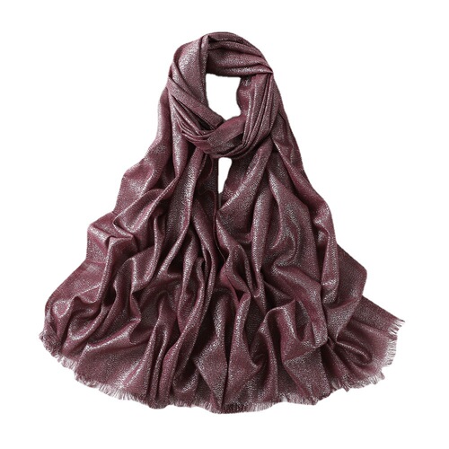 Cross-border foreign trade best-selling rayon gold and silver wire scarf solid color fashionable turban short beard turban scarf shawl for women