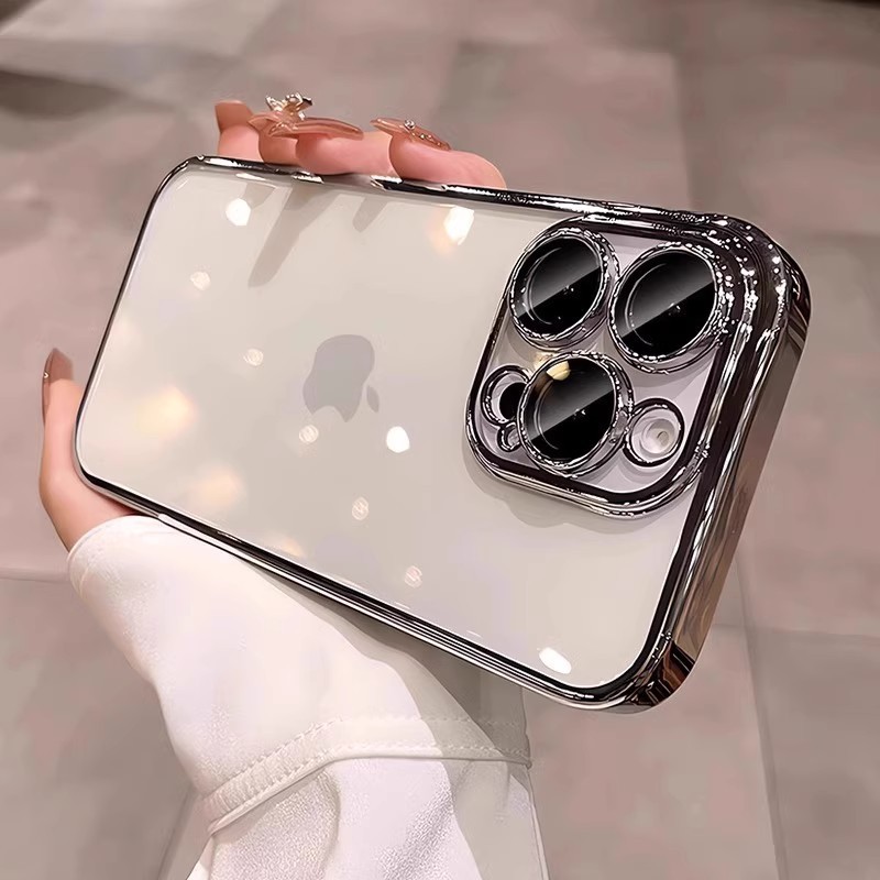 透明不发黄适用iPhone17手机壳电镀超薄PC苹果16全包高级感15硬套|undefined