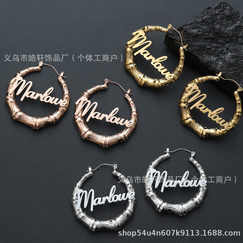 bamboo earrings stainless steel