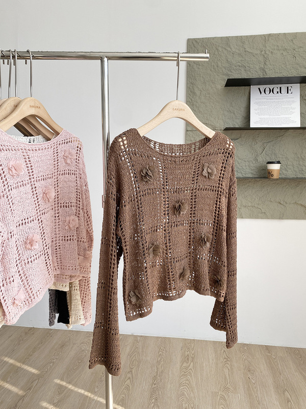 【Autumn New Arrival】演绎属于你的秋日风情#设计感镂空针织衫|undefined