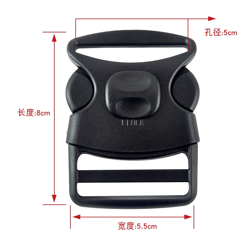 Ecological safe plastic belt bag with clasp, 51mm