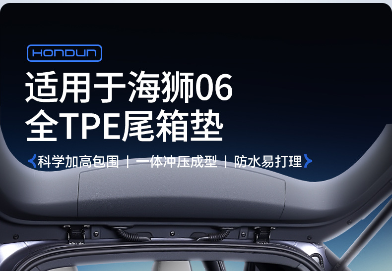 Suitable for Hiace 06 Trunk Mat Tpe25 New Byd Ev/Dmi Integrated Trunk Mat Car Modification