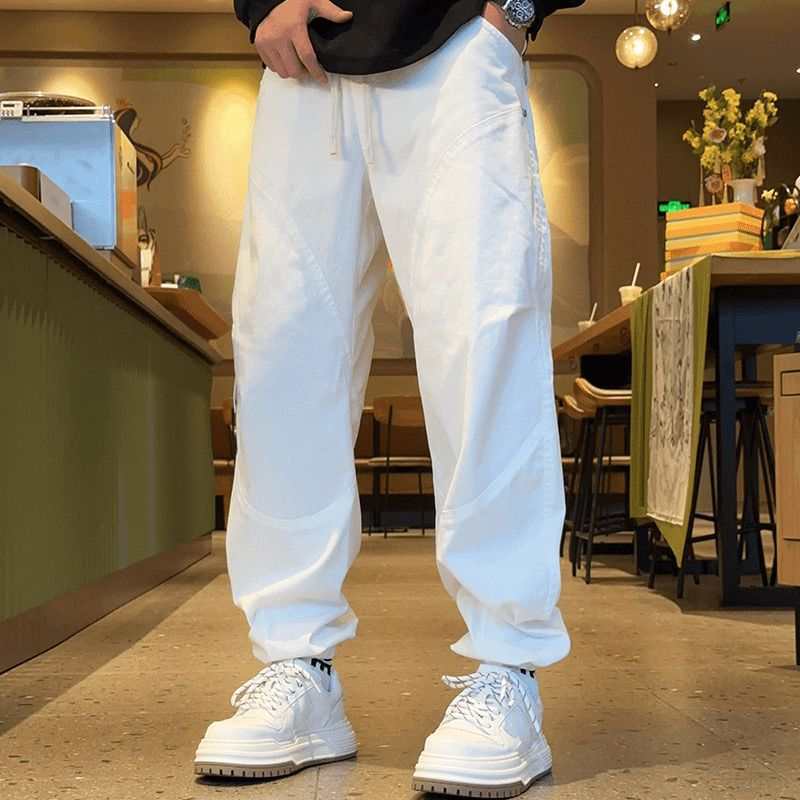 秋季新款潮牌休闲裤工装宽松百搭男士美式透气运动束脚哈伦长裤|undefined