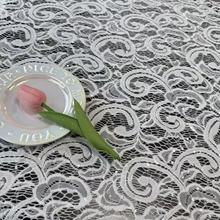 133g锦纶弹力压纱立体几何亮片蕾丝面料 夏季连衣裙婚纱礼服面料