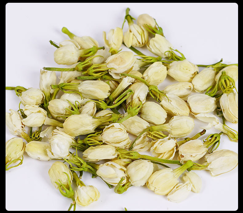 Dried Jasmine Flowers (Jasminum sambac) — 30g Jar, Half-Open Food-Grade Floral Tea preparation