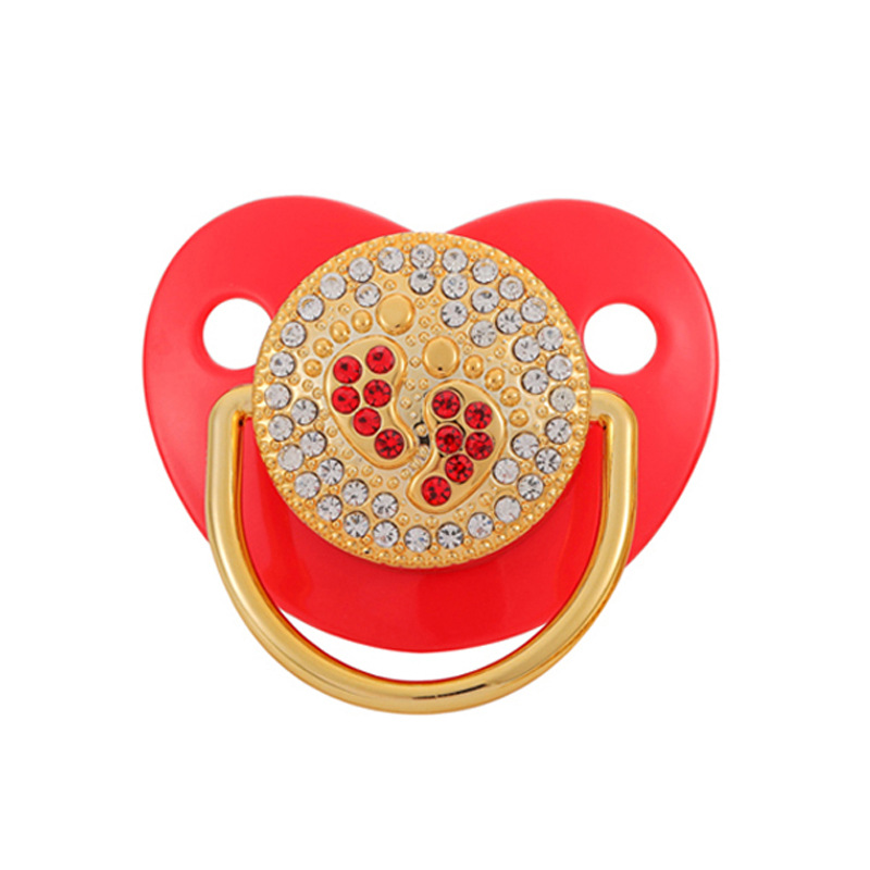 Fábrica directa transfronteriza Comercio exterior caliente diamante pies punto diamante jugando boca bebé diamante pezón en stock suministro